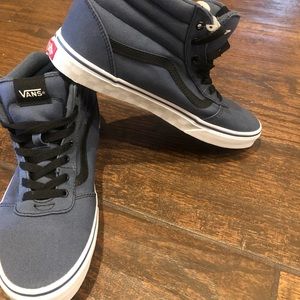 Navy high top vans. NWWT size 7 youth